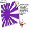 WraptorSkinz Skin Decal Wrap for Yeti Rambler Bottle 36oz Rising Sun Japanese Flag Purple (YETI NOT Included) view 3