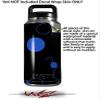 WraptorSkinz Skin Decal Wrap for Yeti Rambler Bottle 36oz Lots of Dots Blue on Black (YETI NOT Included) view 2