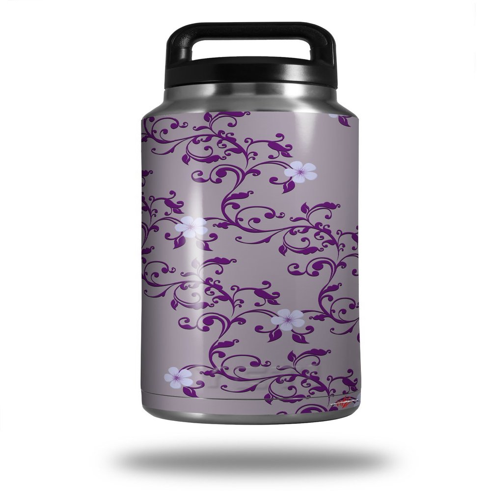 WraptorSkinz Skin Decal Wrap for Yeti Rambler Bottle 36oz Victorian Design Purple (YETI NOT Included)