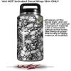 WraptorSkinz Skin Decal Wrap for Yeti Rambler Bottle 36oz Scattered Skulls White (YETI NOT Included) view 2