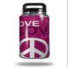 WraptorSkinz Skin Decal Wrap for Yeti Rambler Bottle 36oz Love and Peace Hot Pink (YETI NOT Included) view 1