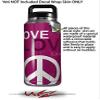 WraptorSkinz Skin Decal Wrap for Yeti Rambler Bottle 36oz Love and Peace Hot Pink (YETI NOT Included) view 2