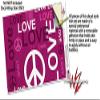 WraptorSkinz Skin Decal Wrap for Yeti Rambler Bottle 36oz Love and Peace Hot Pink (YETI NOT Included) view 3