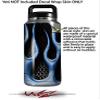 WraptorSkinz Skin Decal Wrap for Yeti Rambler Bottle 36oz Metal Flames Blue (YETI NOT Included) view 2