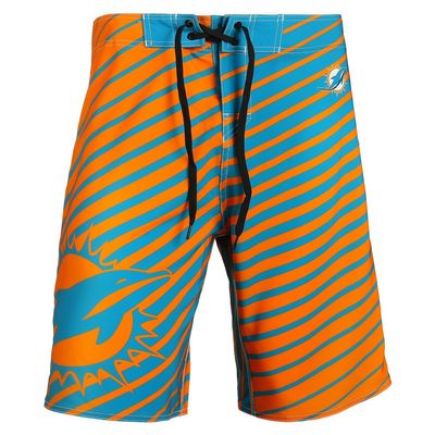 FOCO Miami Dolphins Stripes Poly Boardshort Extra Large 38