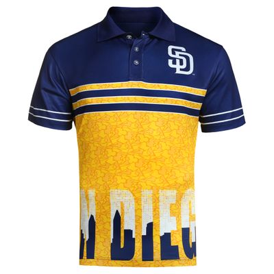 FOCO San Diego Padres Raglan Poly Polo Skyline Extra Large