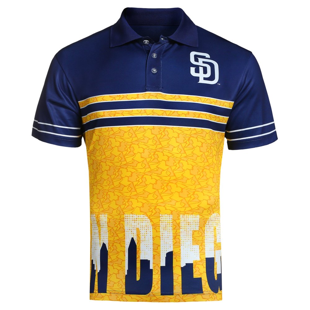 FOCO San Diego Padres Raglan Poly Polo Skyline Extra Large