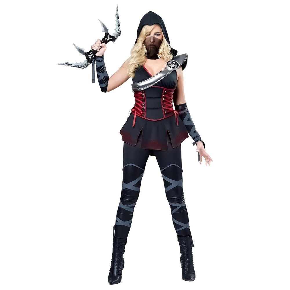 California Costumes Women's Sexy Ninja - Black, Black/red, Medium