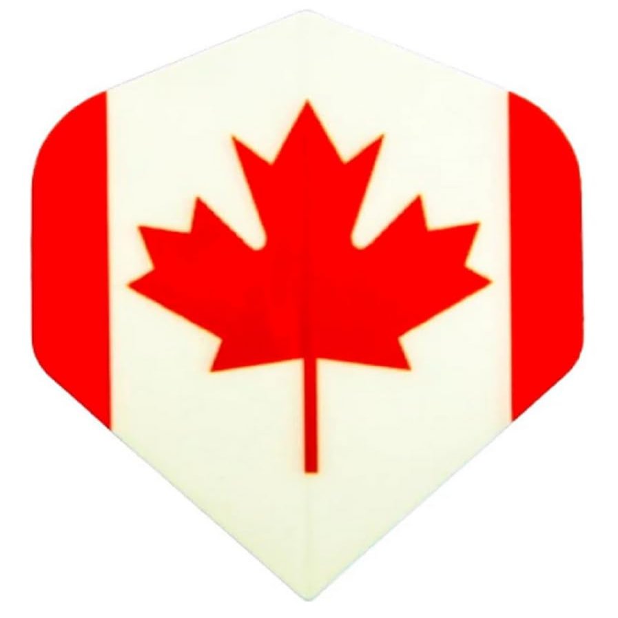 US Darts - 5 Sets (15 Flights) - Maple Leaf Canada - Standard Dart Flights - 75 Micron