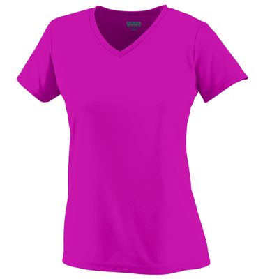 Augusta Sportswear Wicking T-Shirt, Medium, Power Pink