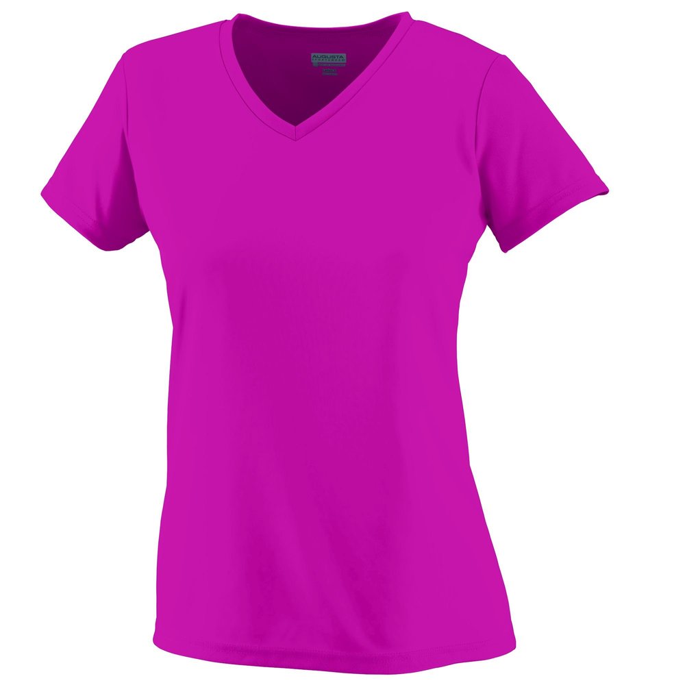 Augusta Sportswear Wicking T-Shirt, Medium, Power Pink