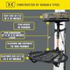 Hawk Combat Hang-On Tree Stand, Deer Stand with 21 x 27 Saddle Hunting Platform, Memory Foam Seat, & Safety Harness System view 3