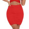 HLBandage Solid High Waist Mini Bandage Pencil Skirt (L, Red) view 1