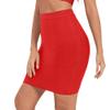 HLBandage Solid High Waist Mini Bandage Pencil Skirt (L, Red) view 2