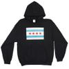FOX OUTDOOR PRODUCTS Men's City of Chicago Flag Print Hooded Pullover - Cotton Blend Patriotic Front Chest Pattern Sweatshirt, Black, 3X-Large view 2