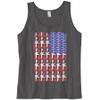 Cybertela Men's American US USA Guns and Bullets Flag Tank Top (Charcoal, Medium) view 1