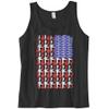 Cybertela Men's American US USA Guns and Bullets Flag Tank Top (Black, Medium) view 1