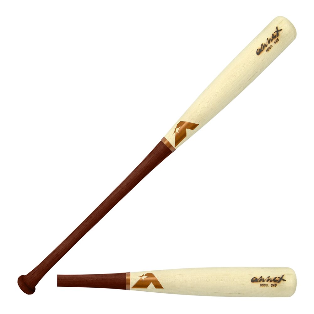 Annex Model 243 Maple Wood Baseball Bat (Walnut Handle/Natural Barrel, 32-Inch/31-Ounce)