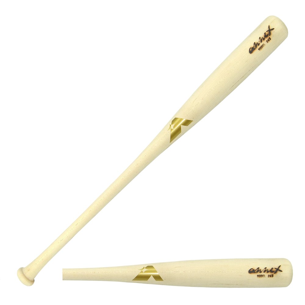 Annex Model 243 Maple Wood Baseball Bat (Natural, 34-Inch/33-Ounce)