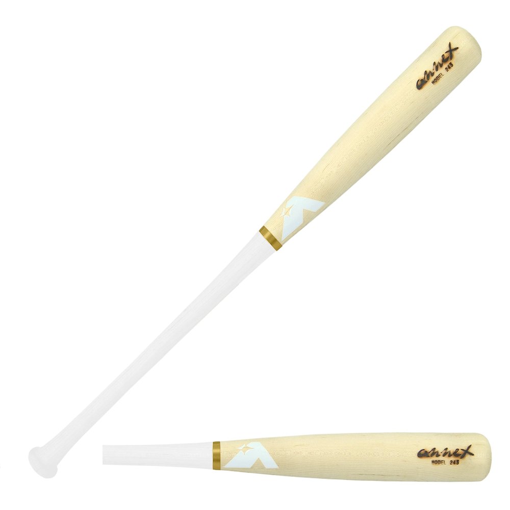 Annex Model 243 Maple Wood Baseball Bat (Matte White Handle/Natural Barrel, 32-Inch/31-Ounce)