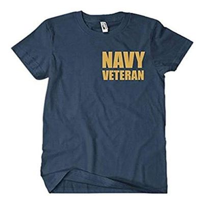 Fox Outdoor Products Two-Sided Imprinted Navy Veteran T-Shirt, Large