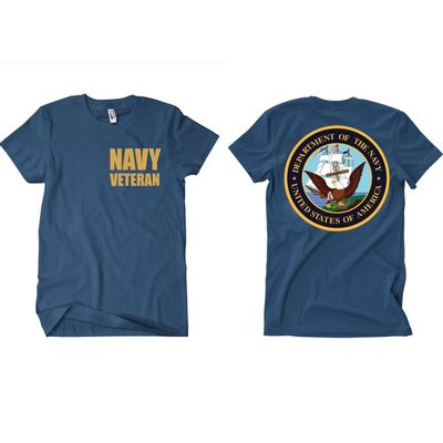 Fox Outdoor Products Two-Sided Imprinted Navy Veteran T-Shirt, 3X-Large