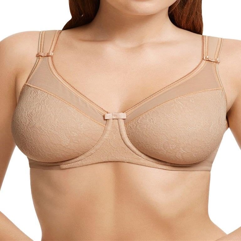 Berlei Women's Beauty Everyday Underwire Minimizer Bra, Beige (Beige)