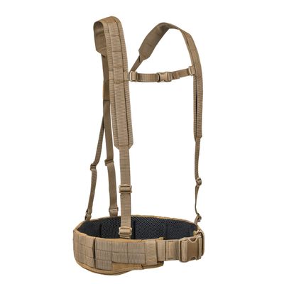 Tasmanian Tiger Warrior Belt MK III, Tactical Battle Belt, MOLLE Webbing, Chest Strap Carrying System, Large, Coyote, TT-7655-346-L