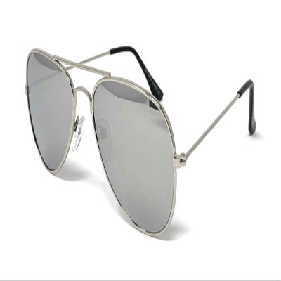 WebDeals - Aviator Silver Mirror or Color Mirror Metal Frame Sunglasses (Silver Frame/Silver Mirror - Large)