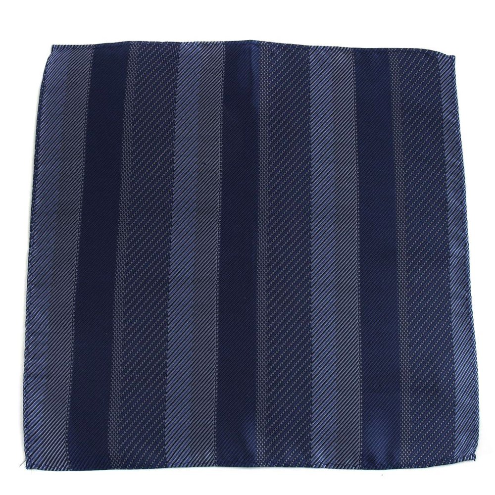 BUYYOURTIES PS-Z-200 - Aficionado Pocket Square - Blue Black Silver