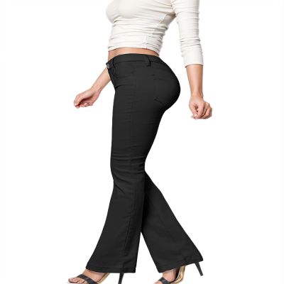 Hybrid & Company Women's Skinny Bootcut Stretch Pant P31703BLX Black 22