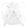KOKSII Sacred Traditions White Satin First Communion Drawstring Purse with Embroidered Flowers and Bow, 7 Inch view 1