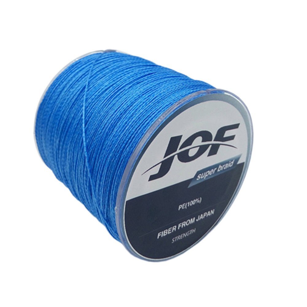 JOF 1000 Meters 4 Strands Super Strong Braided Wire Fishing Lines (22 LB,1.5#(Diam:0.20mm),Blue)