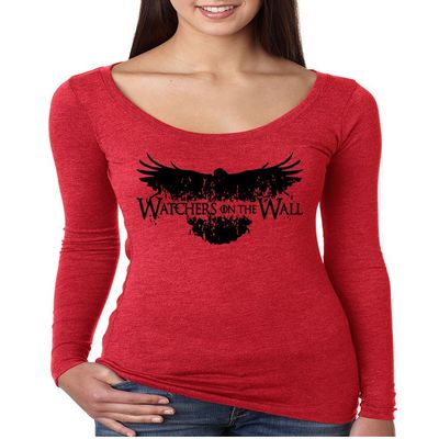 ALLNTRENDS Women's Shirt Watchers On The Wall Night Watch Shirt (XL, Vintage Red)