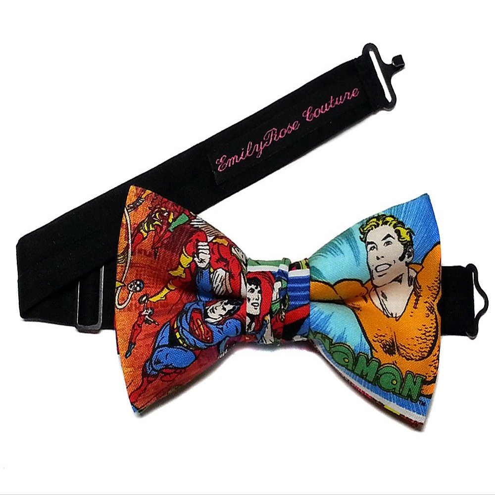 EmilyRose Couture Super Heroes-Sci Fi Bow Ties (Group 2 of 2) (Large (12 Year Olds to Adults), Aquaman)