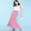 Lock and Love WB670 Womens Fold-Over Maxi Skirt XXXL Pink view 3