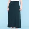 Lock and Love WB670 Womens Fold-Over Maxi Skirt XXXL Teal view 2