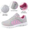 DUOYANGJIASHA Womens Sneakers Walking Shoes Comfortable Non Slip Tennis Shoes Breathable Lightweight Footwear for Casual Work Pink view 4