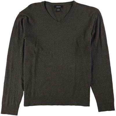 Alfani Mens Knit Pullover Sweater, Grey, Small