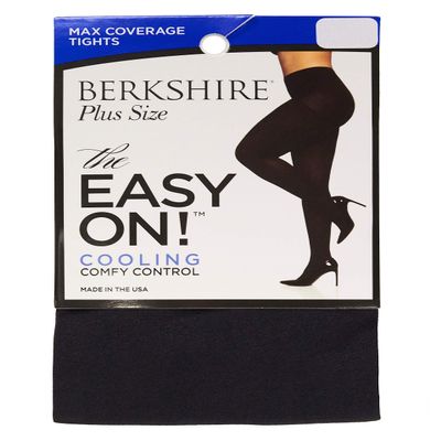 Berkshire Women's The Easy On! Max Coverage Plus Size Tights, Black, QP