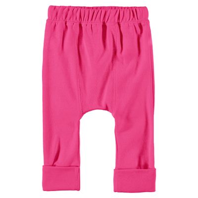 Rockin' Baby Baby Girls Hero Fitted Pants Plain Leggings - Solid Pink - 12-18M