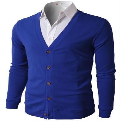 H2H Mens Cardigan Sweaters with Buttons Blue US L/Asia XL (CMOCAL012)