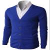 H2H Mens Cardigan Sweaters with Buttons Blue US L/Asia XL (CMOCAL012) view 1
