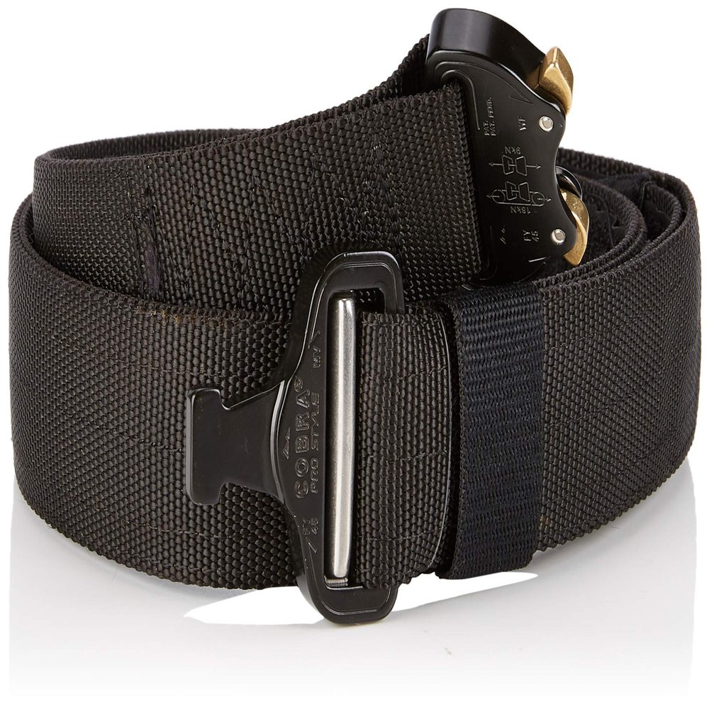Tasmanian Tiger Equipment Belt Mk II Set, Double Tactical Battle Belt, Duty and Utility, Cobra Buckle, Large, Black (TT-7633-040-L)