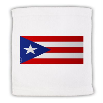 TOOLOUD Puerto Rico Flag Micro Terry Sport Towel 15" x 22"