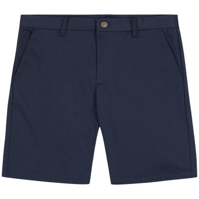 Nautica Boys' School Uniform Flat Front Twill Short, Navy, 10 Slim