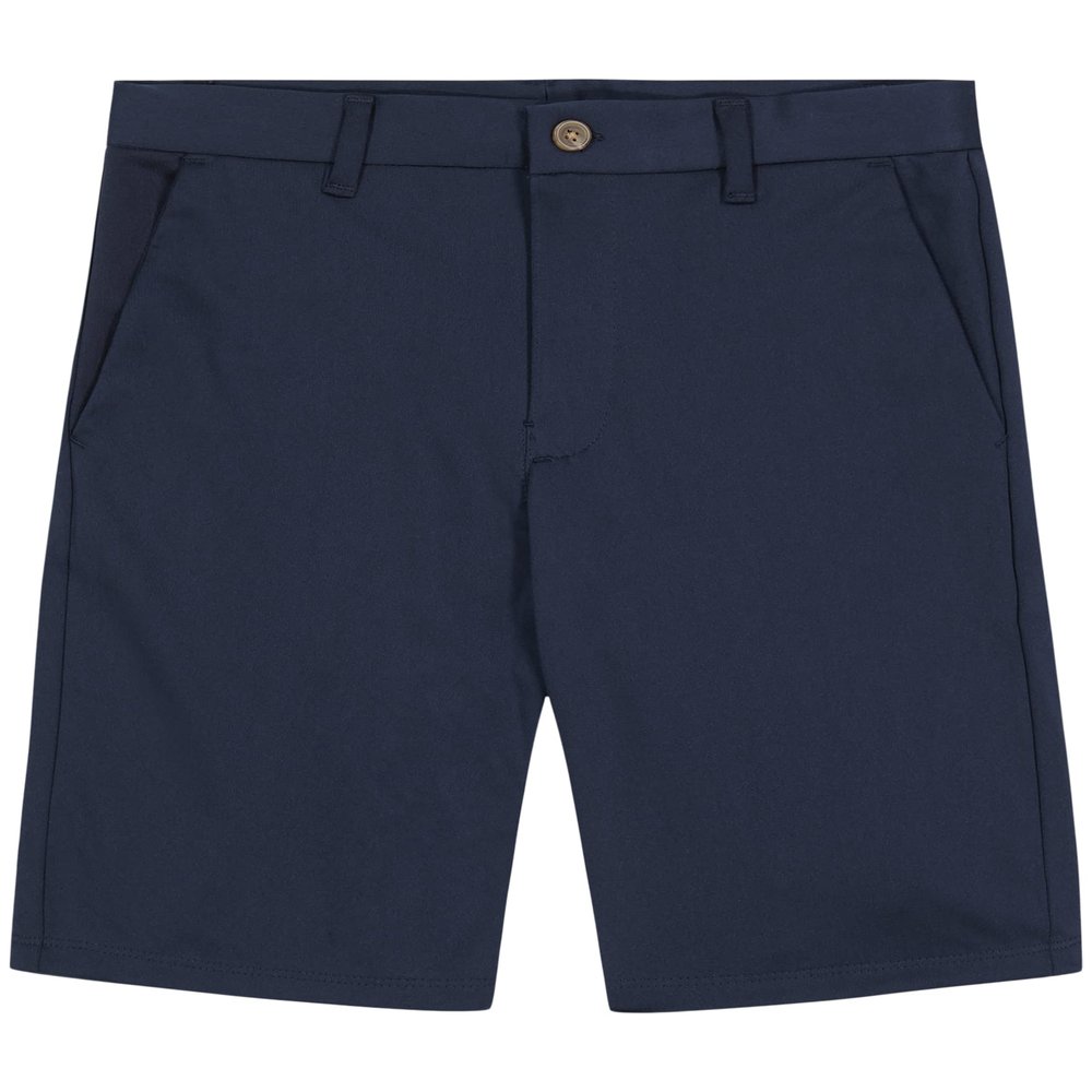 Nautica Boys' School Uniform Flat Front Twill Short, Navy, 10 Slim