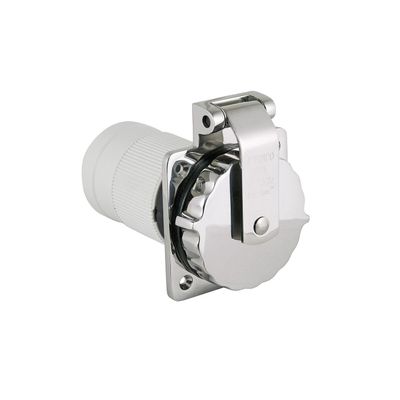 Marinco 6371EL-BXPK Inlet, 32A 230V, Stainless Steel
