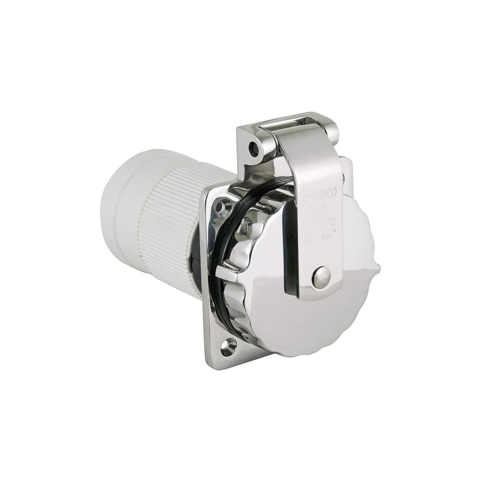 Marinco 6371EL-BXPK Inlet, 32A 230V, Stainless Steel