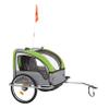 Fischer 86388 Children's Bicycle Trailer with Suspension TV/GS Tested Green/Charcoal view 1